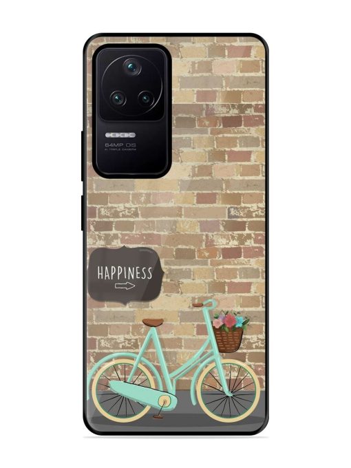 Pedaling Towards Happiness Glossy Soft Edge Case for Poco F4 (5G) Chachhi