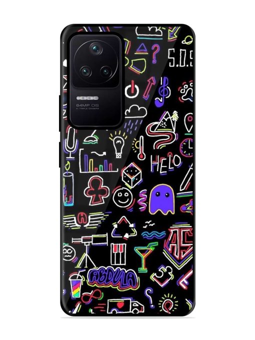 Neon Doodle Glossy Soft Edge Case for Poco F4 (5G) Chachhi