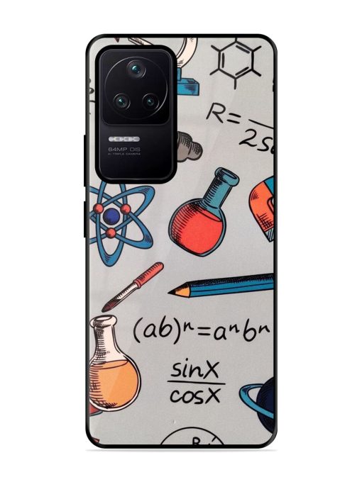 Science Doodle Glossy Soft Edge Case for Poco F4 (5G) Chachhi