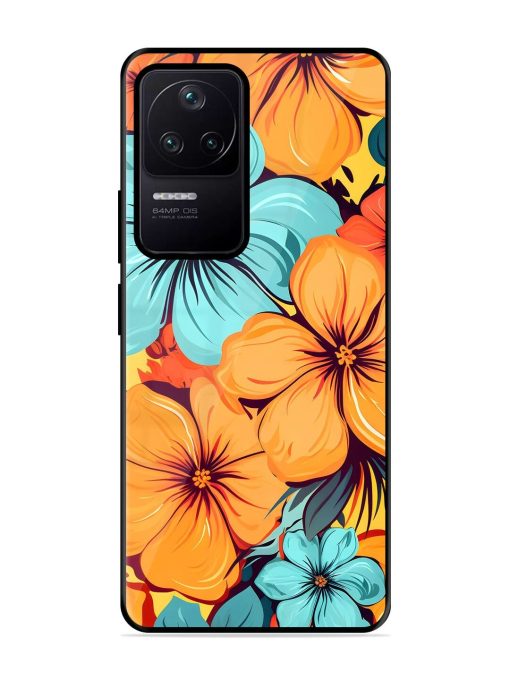 Tropical Bloom Glossy Soft Edge Case for Poco F4 (5G) Chachhi