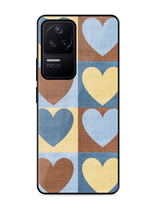 Hearts On Canvas Glossy Soft Edge Case for Poco F4 (5G) Chachhi