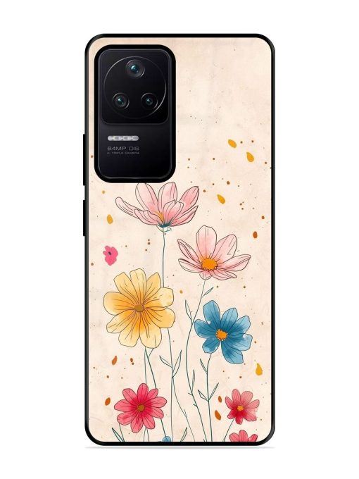 Delicate Bloom Glossy Soft Edge Case for Poco F4 (5G) Chachhi