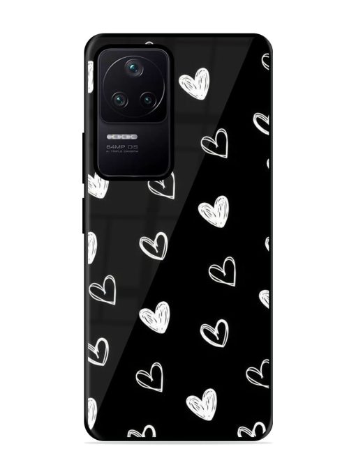 Scattered Hearts Glossy Soft Edge Case for Poco F4 (5G) Chachhi