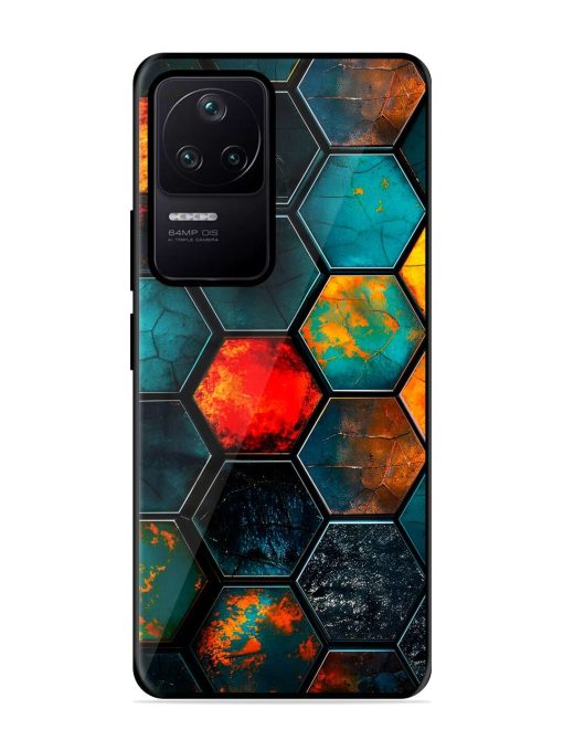 Hexagon Hive Glossy Soft Edge Case for Poco F4 (5G) Chachhi