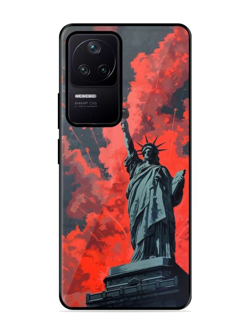 Lady Liberty'S Firework Finale Glossy Soft Edge Case for Poco F4 (5G) Chachhi