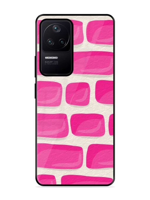 Pink Brick Wall Glossy Soft Edge Case for Poco F4 (5G) Chachhi