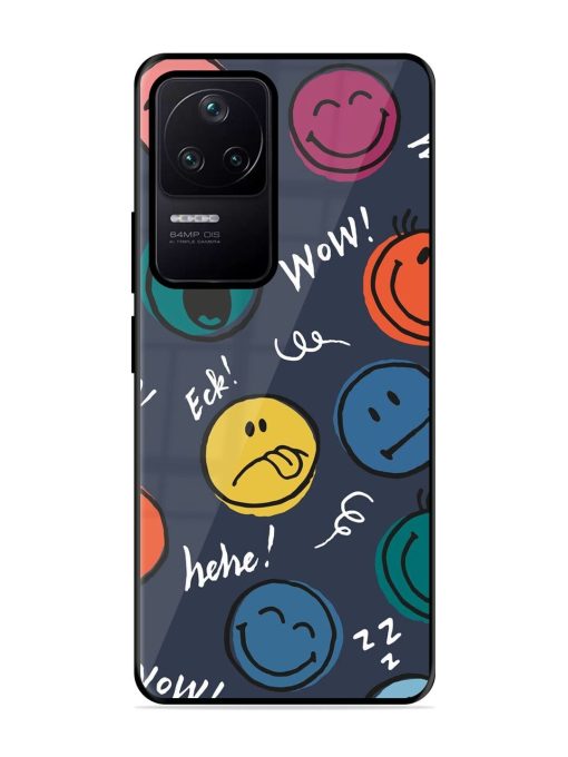 Emoticon Parade Glossy Soft Edge Case for Poco F4 (5G) Chachhi