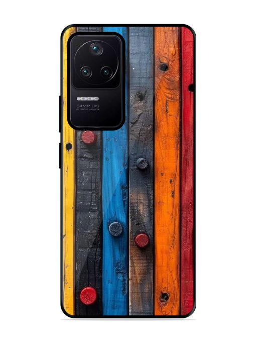 Rainbow Plank Glossy Soft Edge Case for Poco F4 (5G) Chachhi