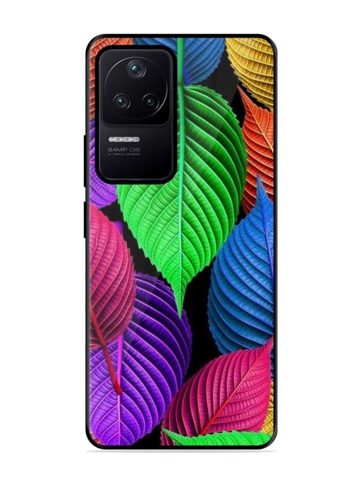 Rainbow Leaf Symphony Glossy Soft Edge Case for Poco F4 (5G) Chachhi