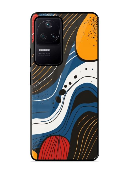 Abstract Expression Glossy Soft Edge Case for Poco F4 (5G)