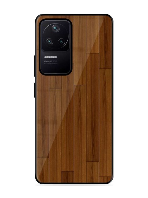 Warm Woodgrain Glossy Soft Edge Case for Poco F4 (5G) Chachhi