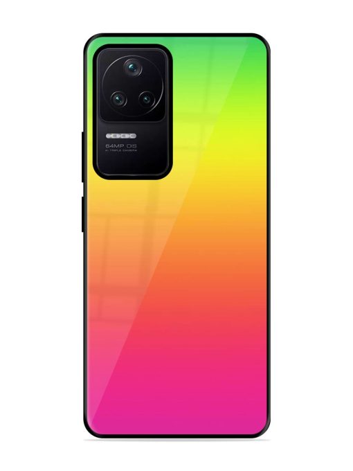 Rainbow Gradient Glossy Soft Edge Case for Poco F4 (5G) Chachhi