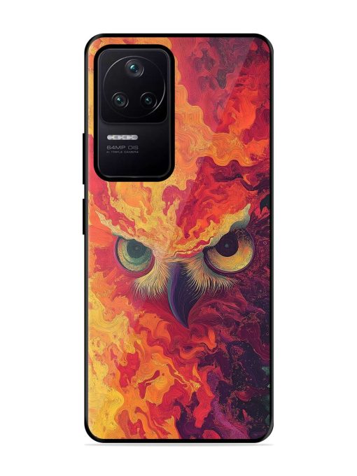 Fiery Owl Glossy Soft Edge Case for Poco F4 (5G) Chachhi