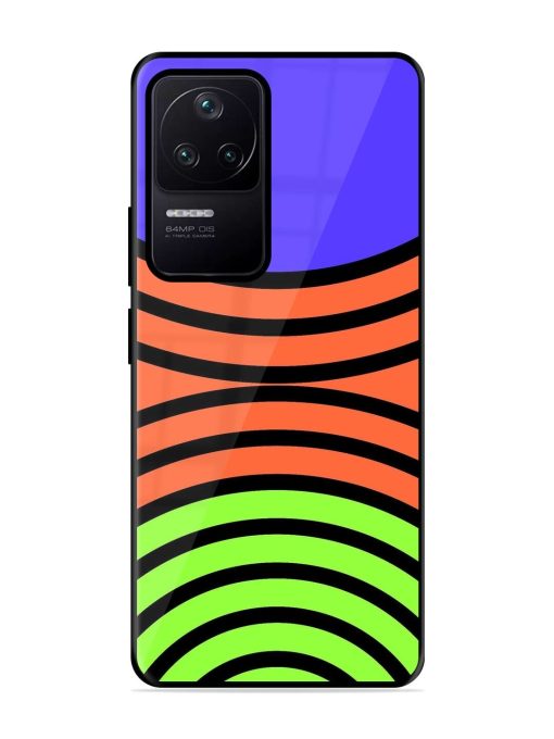 Psychedelic Stripe Symphony Glossy Soft Edge Case for Poco F4 (5G) Chachhi