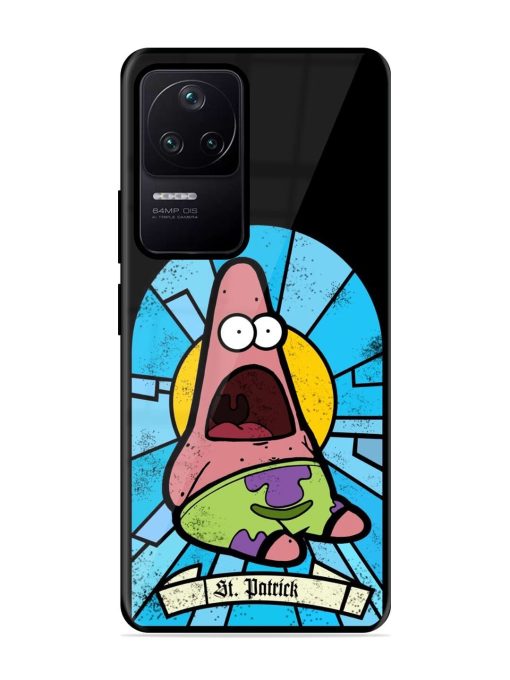 St. Patrick'S Day Stained Glass Patrick Star Glossy Soft Edge Case for Poco F4 (5G) Chachhi