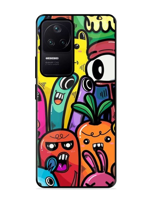 Whimsical Doodle Chaos Glossy Soft Edge Case for Poco F4 (5G) Chachhi