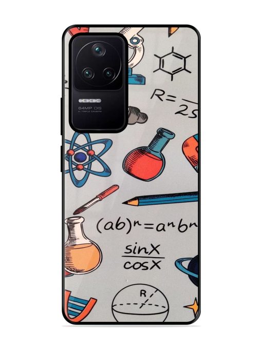 Science Doodle Delight Glossy Soft Edge Case for Poco F4 (5G) Chachhi