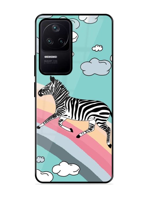 Zebra On A Rainbow Glossy Soft Edge Case for Poco F4 (5G) Chachhi