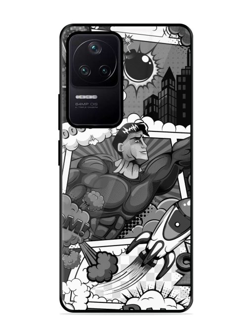 Comic Book Chaos Glossy Soft Edge Case for Poco F4 (5G) Chachhi