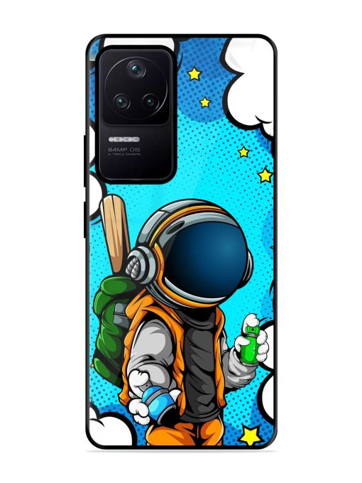 Space Graffiti Artist Glossy Soft Edge Case for Poco F4 (5G) Chachhi