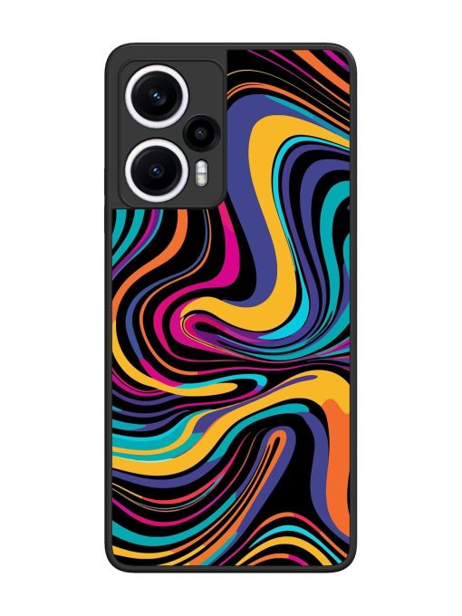 Psychedelic Swirl Glossy Soft Edge Case for Poco F5 (5G) Chachhi