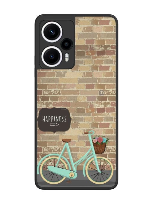 Pedaling Towards Happiness Glossy Soft Edge Case for Poco F5 (5G) Chachhi