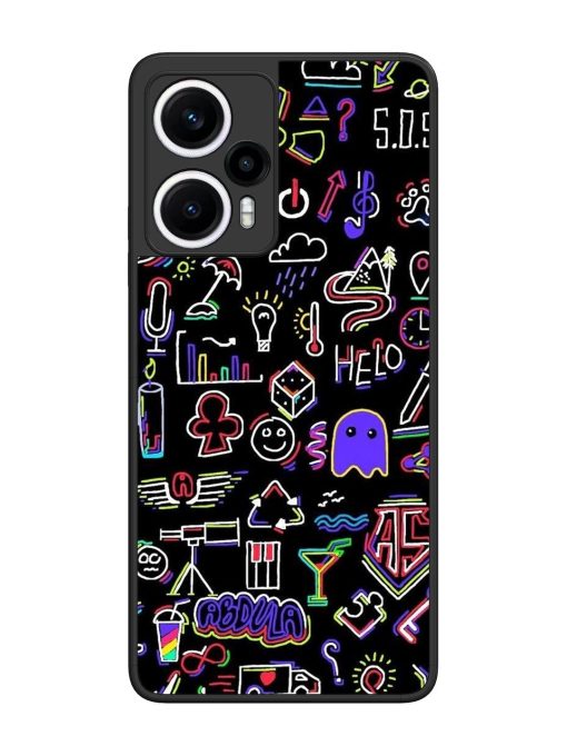 Neon Doodle Glossy Soft Edge Case for Poco F5 (5G)