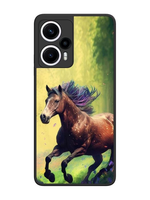 Enchanted Gallop Glossy Soft Edge Case for Poco F5 (5G) Chachhi