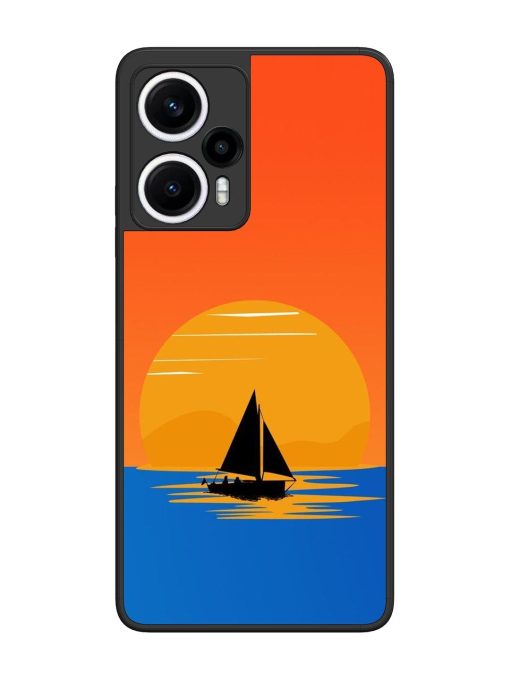 Sunset Sail Glossy Soft Edge Case for Poco F5 (5G) Chachhi