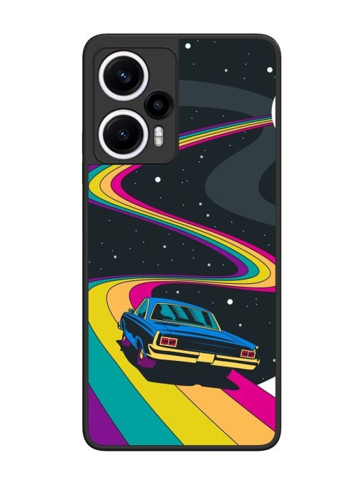 Rainbow Road Glossy Soft Edge Case for Poco F5 (5G) Chachhi