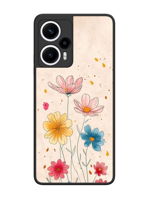 Delicate Bloom Glossy Soft Edge Case for Poco F5 (5G) Chachhi