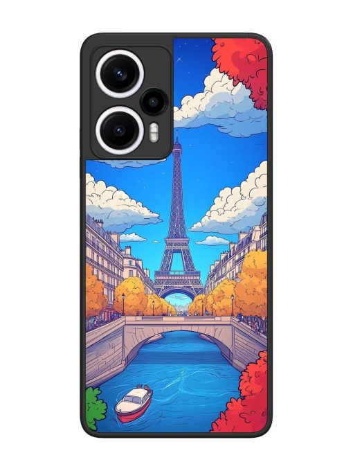 Parisian Panorama Glossy Soft Edge Case for Poco F5 (5G) Chachhi