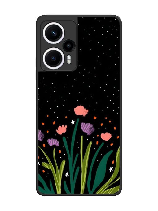 Midnight Bloom Glossy Soft Edge Case for Poco F5 (5G) Chachhi