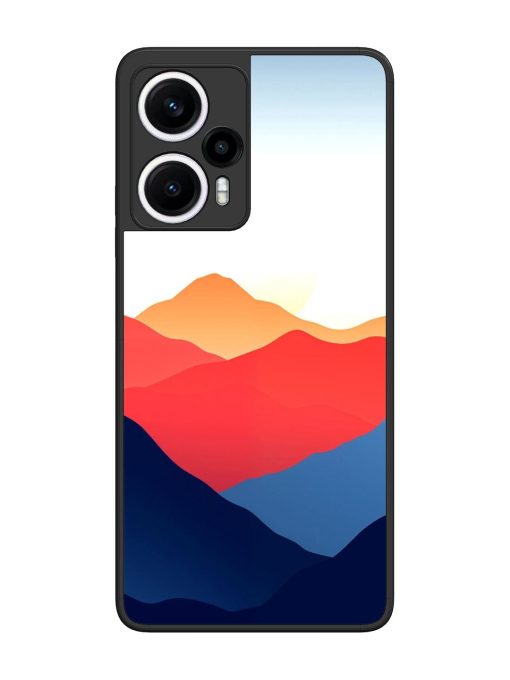 Sunset Peaks Glossy Soft Edge Case for Poco F5 (5G) Chachhi