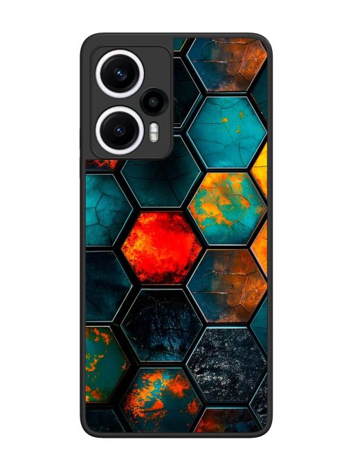 Hexagon Hive Glossy Soft Edge Case for Poco F5 (5G) Chachhi