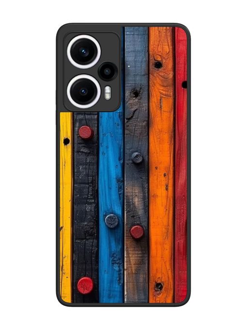 Rainbow Plank Glossy Soft Edge Case for Poco F5 (5G) Chachhi