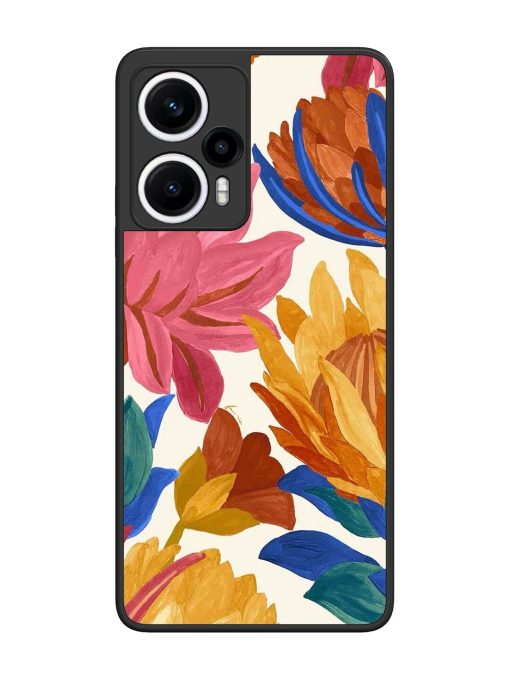 Blooming Tapestry Glossy Soft Edge Case for Poco F5 (5G) Chachhi