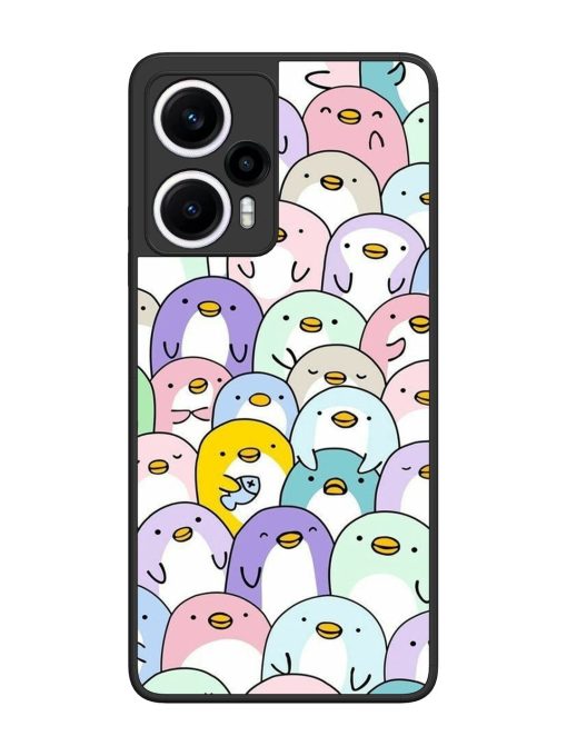 Penguin Party Glossy Soft Edge Case for Poco F5 (5G) Chachhi