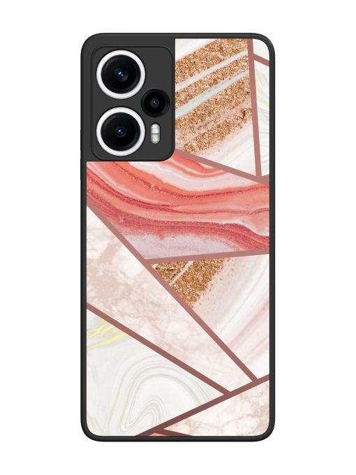 Rosy Mosaic Glossy Soft Edge Case for Poco F5 (5G) Chachhi