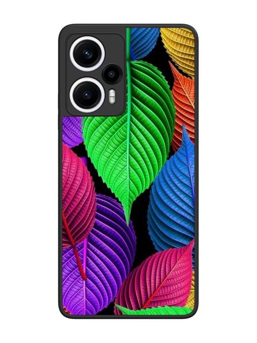 Rainbow Leaf Symphony Glossy Soft Edge Case for Poco F5 (5G) Chachhi