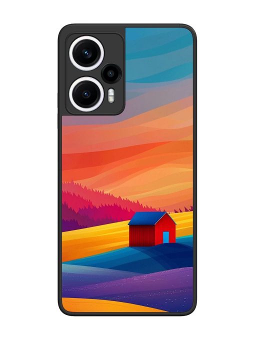 Sunset Solitude Glossy Soft Edge Case for Poco F5 (5G) Chachhi