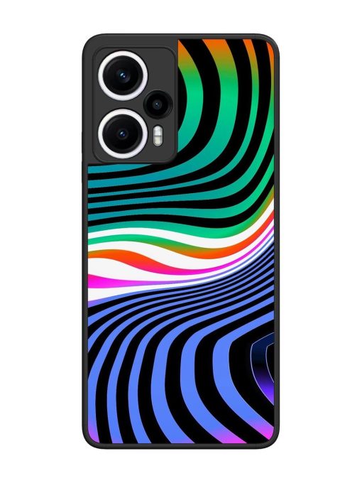 Psychedelic Waves Glossy Soft Edge Case for Poco F5 (5G) Chachhi