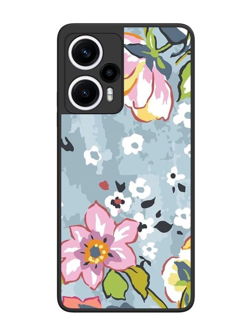 Floral Fantasy Glossy Soft Edge Case for Poco F5 (5G) Chachhi