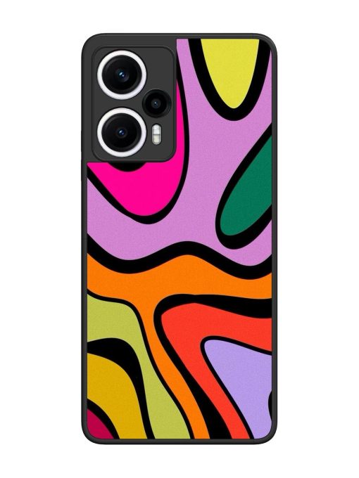 Groovy Swirls Glossy Soft Edge Case for Poco F5 (5G) Chachhi