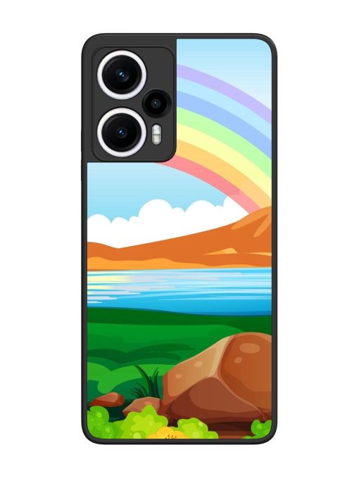 Rainbow Over The Lake Glossy Soft Edge Case for Poco F5 (5G) Chachhi