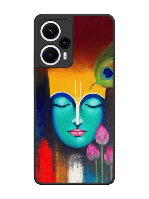 Divine Tranquility: The Face Of Krishna Glossy Soft Edge Case for Poco F5 (5G)