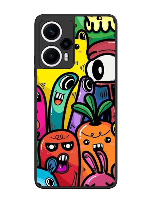 Whimsical Doodle Chaos Glossy Soft Edge Case for Poco F5 (5G) Chachhi