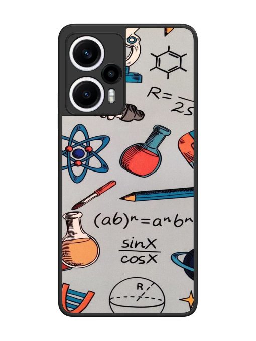 Science Doodle Delight Glossy Soft Edge Case for Poco F5 (5G) Chachhi