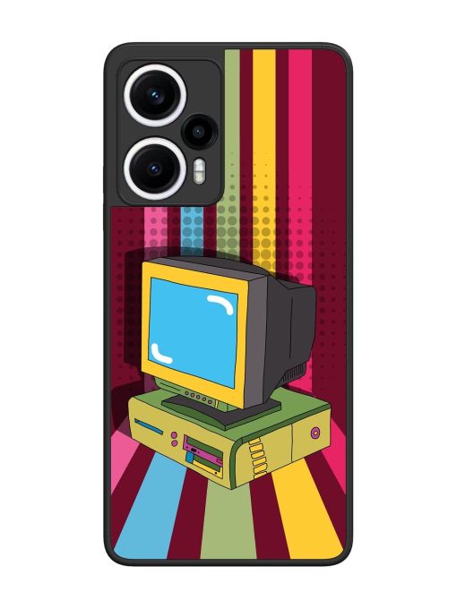 Retro Tech Vibes Glossy Soft Edge Case for Poco F5 (5G)