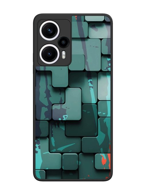 Abstract Geometric Mosaic Glossy Soft Edge Case for Poco F5 (5G) Chachhi